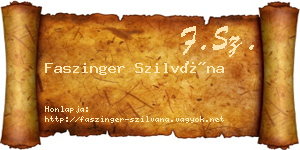 Faszinger Szilvána névjegykártya